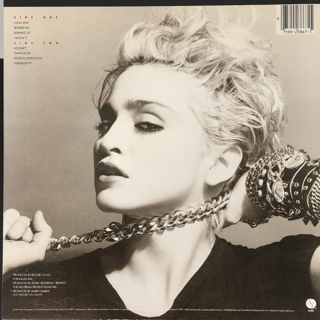 Madonna back cover
