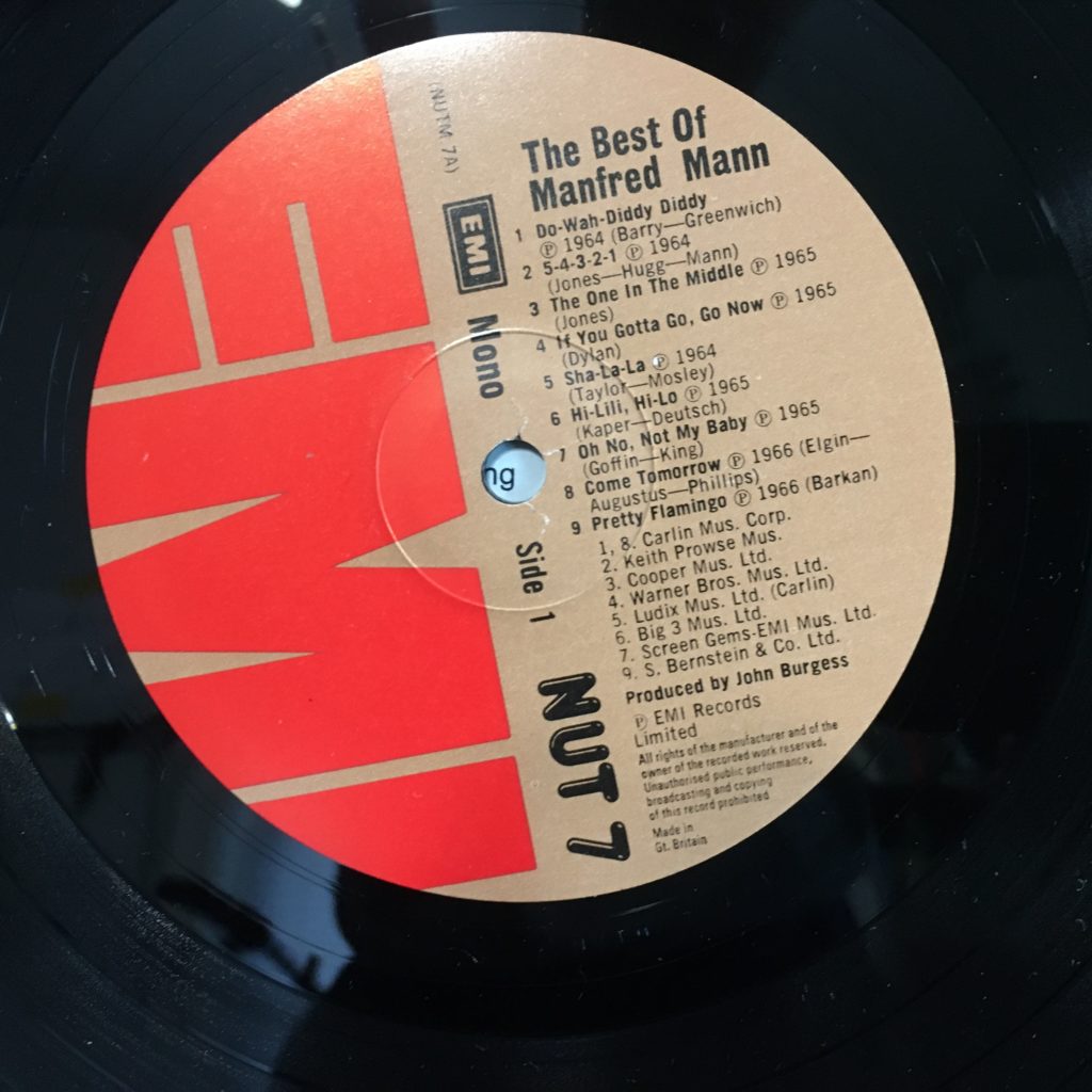The Best of Manfred Mann label