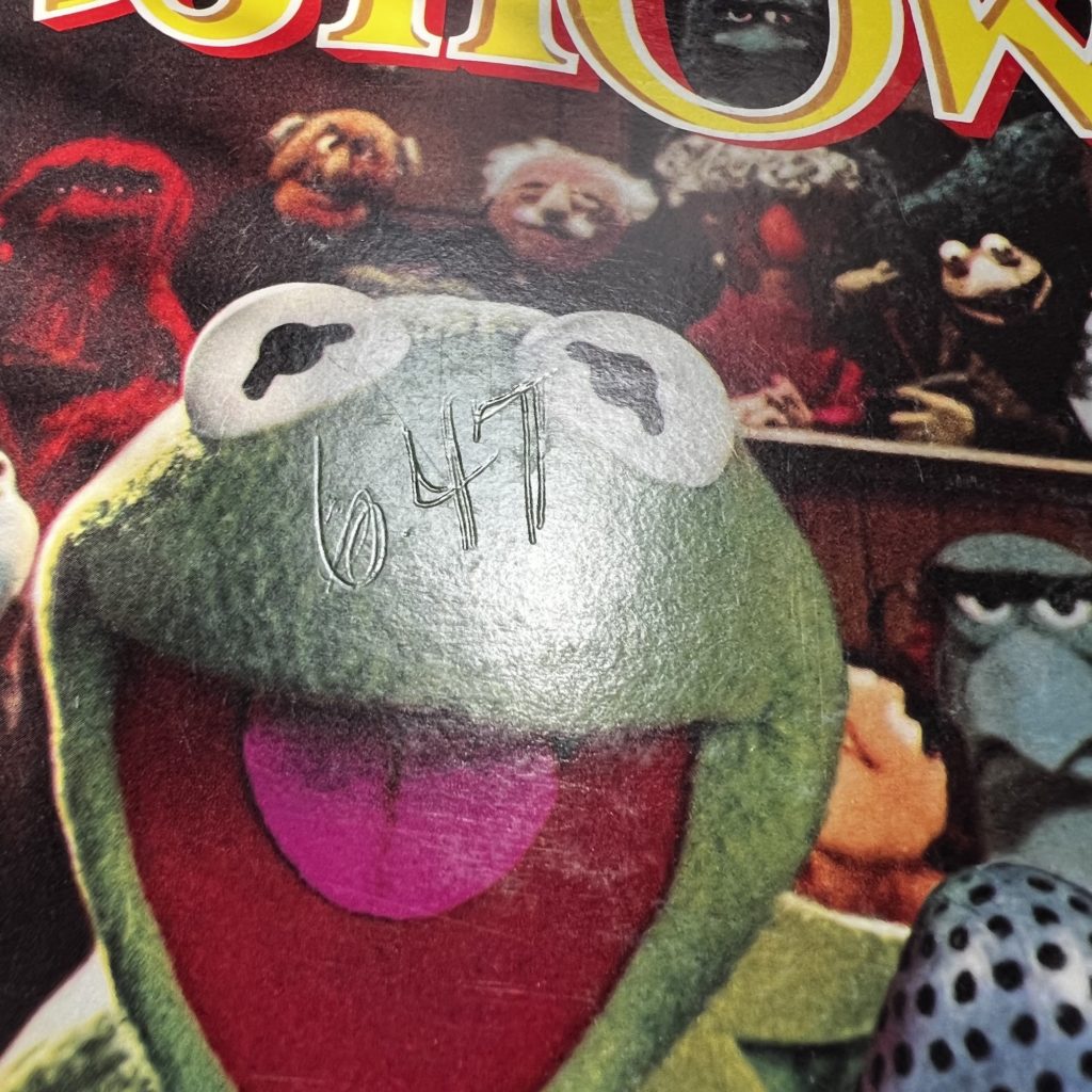 Defaced Kermit on Muppet Show album cover