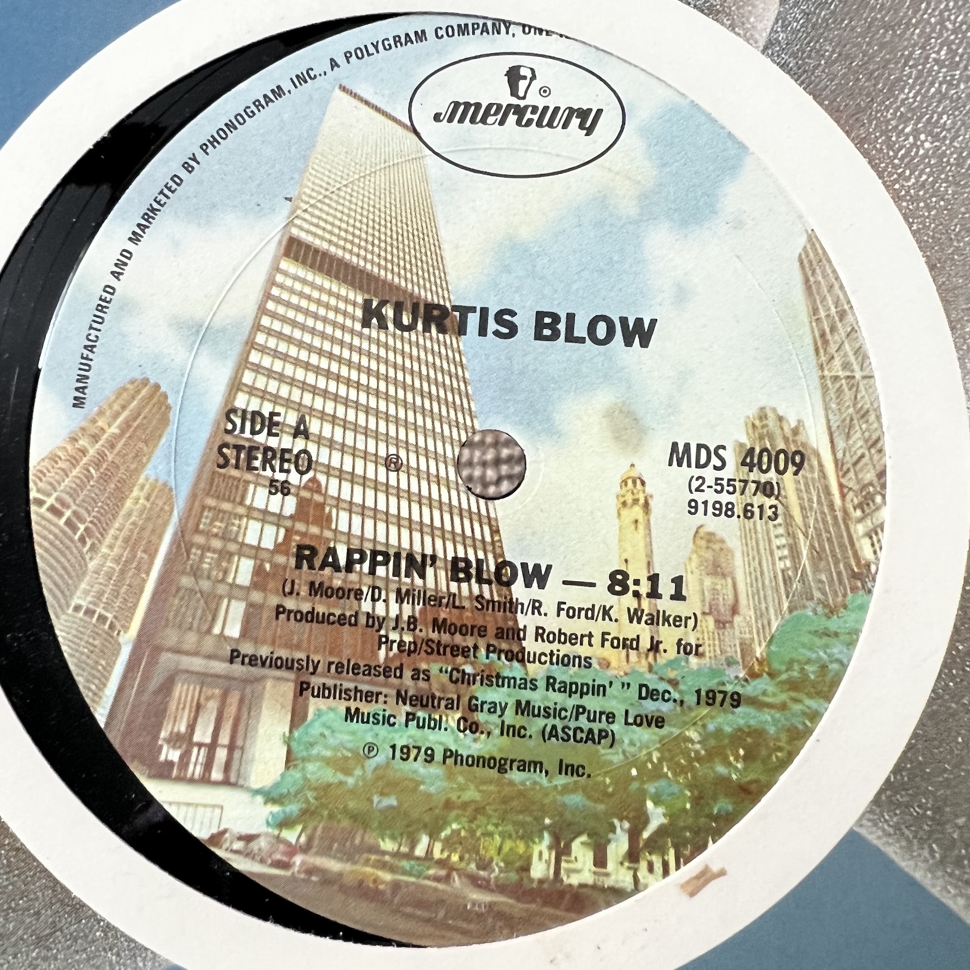 Kurtis Blow rappin' Blow Vinyl 12 Single 1979 Legendary Rap History NM Disc  x's Written on Label - Etsy