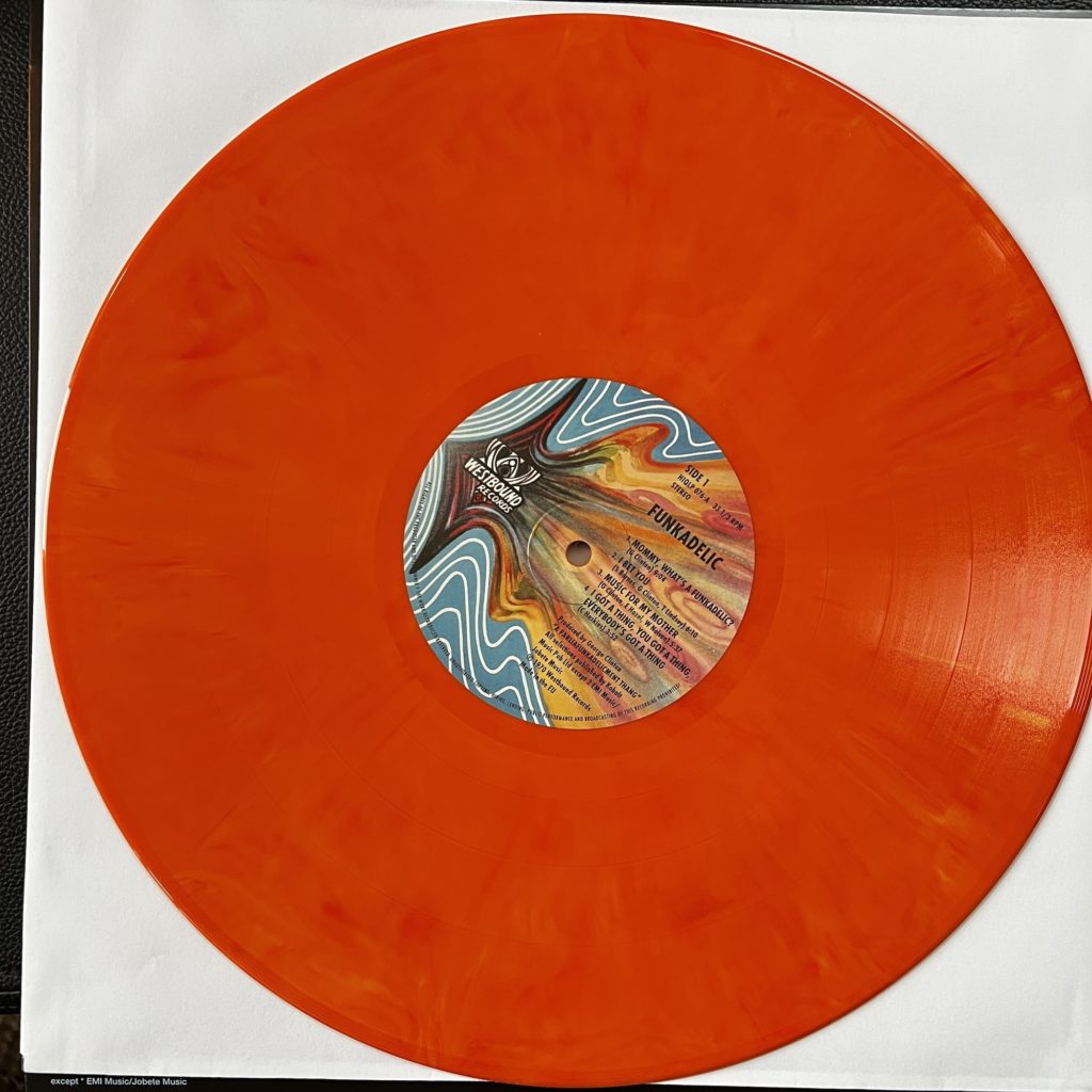 Funkadelic orange spattered vinyl