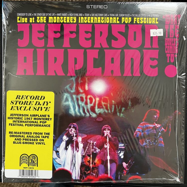 Jefferson Airplane Live at Monterey front cover