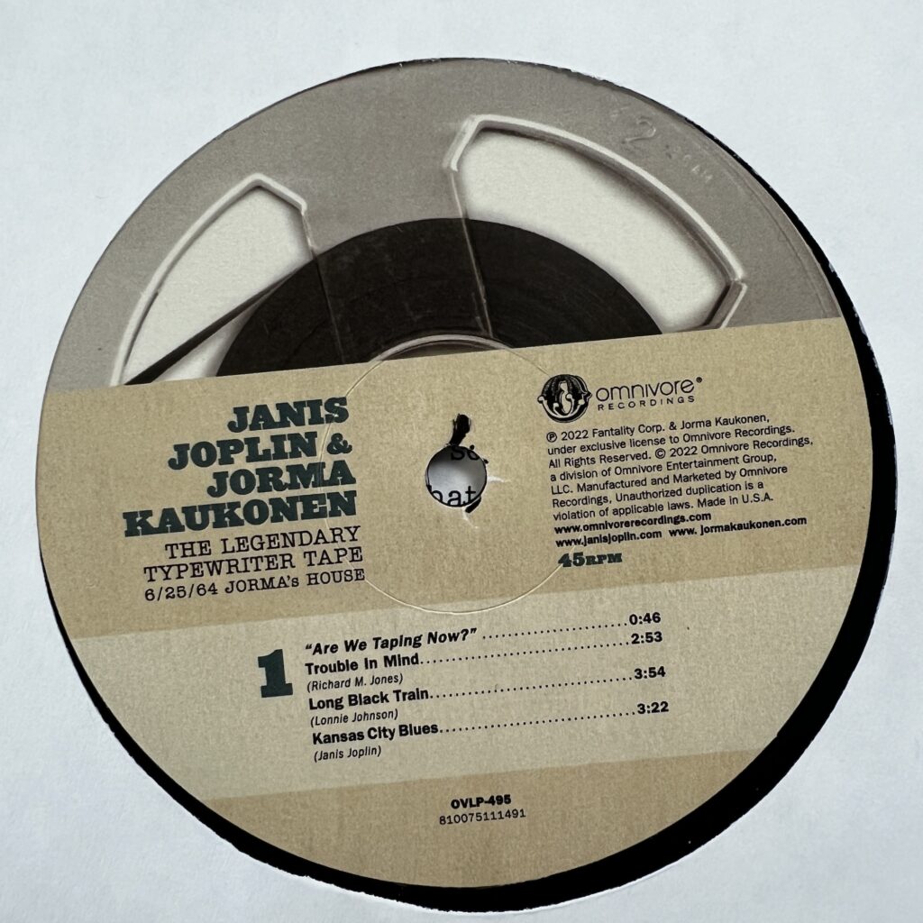 Janis Joplin & Jorma Kaukonen – custom label