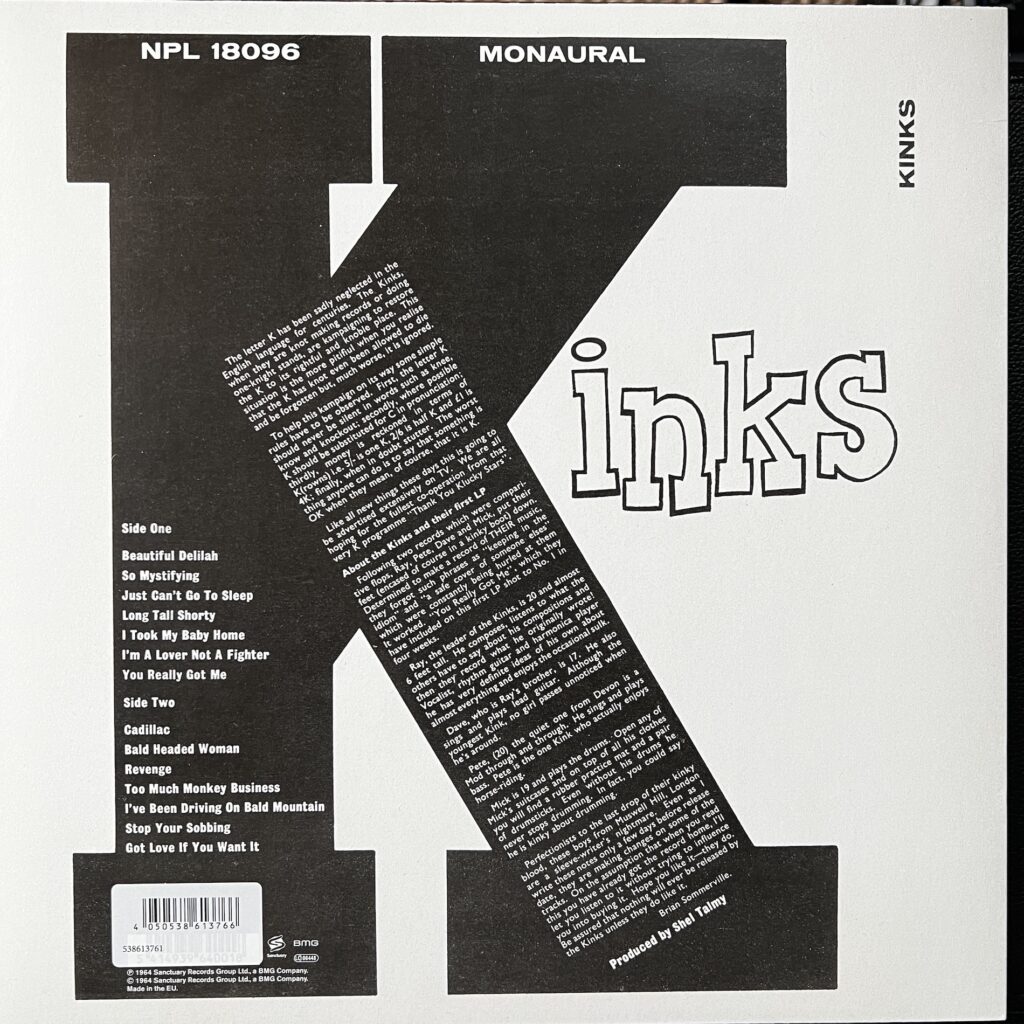 The Kinks – back cover