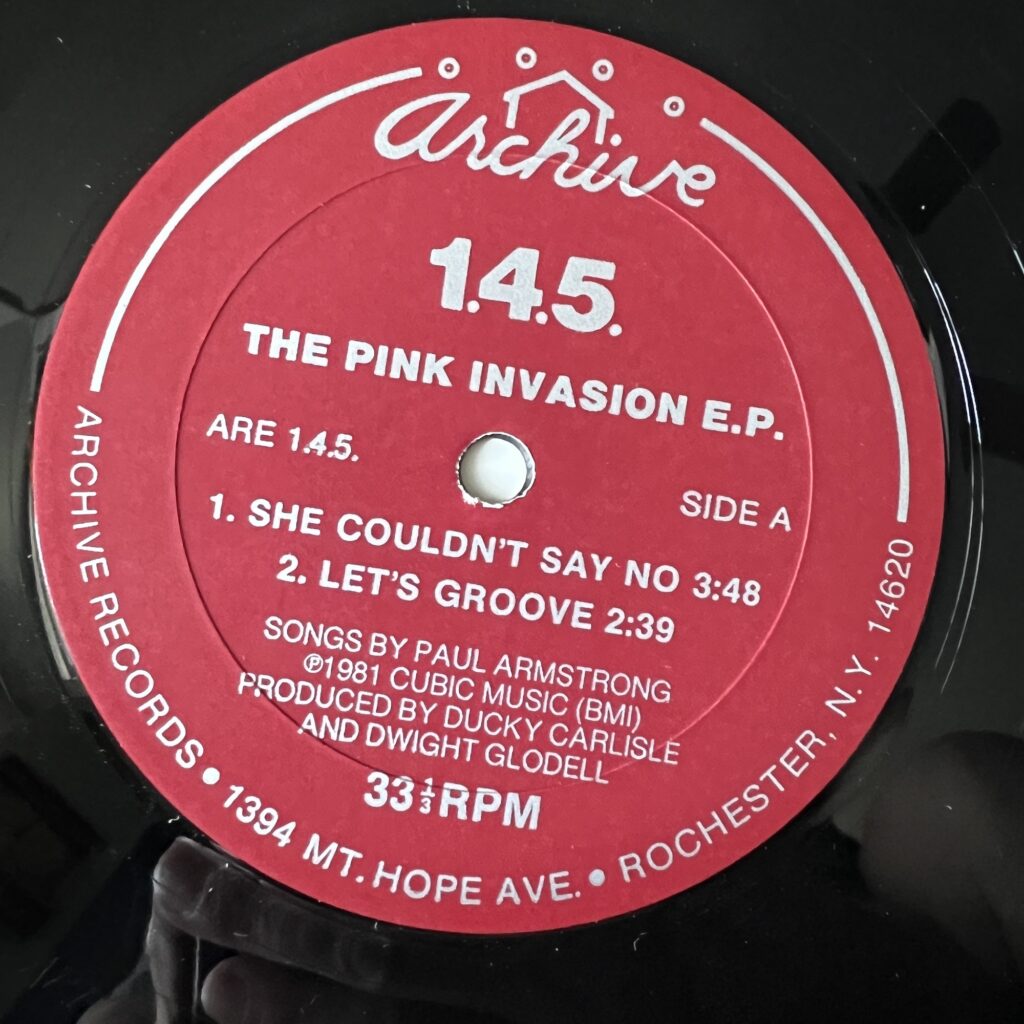 Pink Invasion E.P. Label – I had no hand in this.