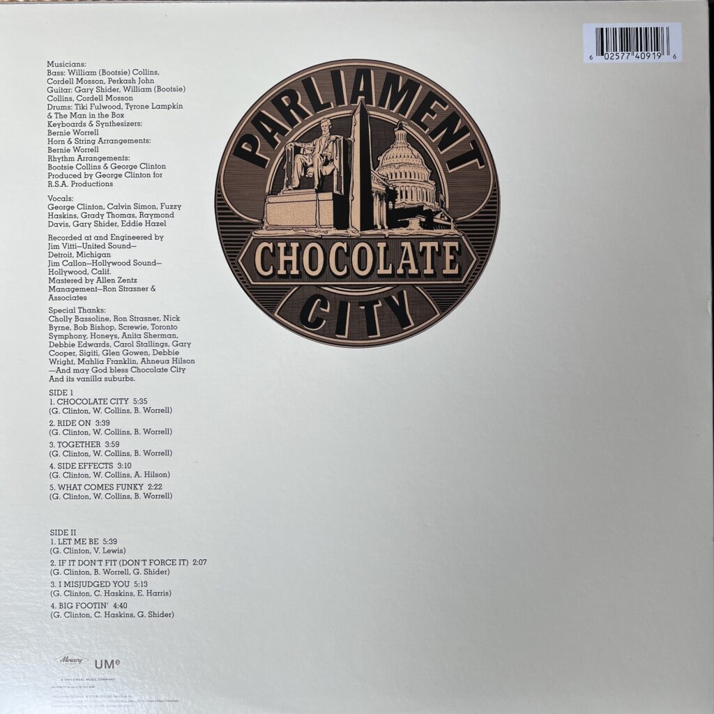 Chocolate City back cover