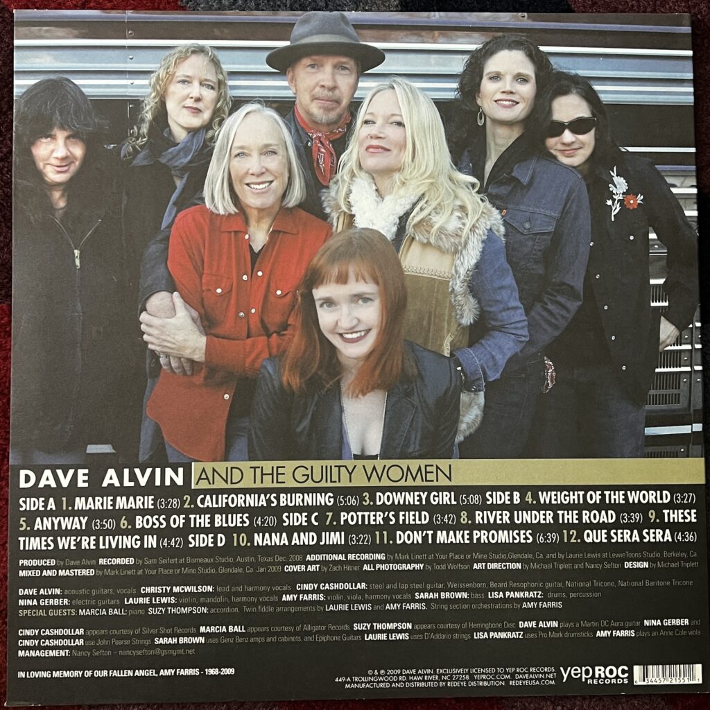 Dave Alvin and the Guilty Women back cover