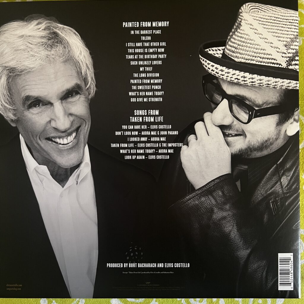 The Songs of Bacharach & Costello back cover
