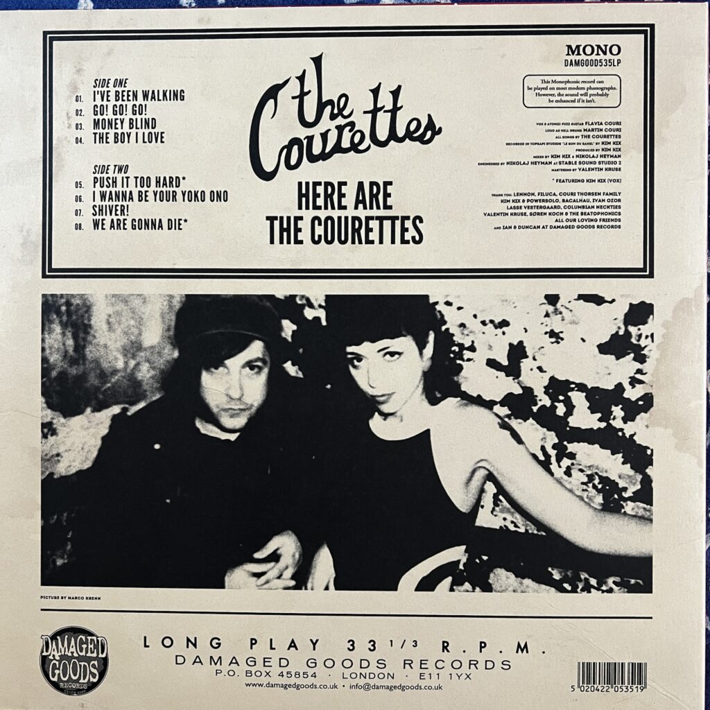 Here Are The Courettes back cover