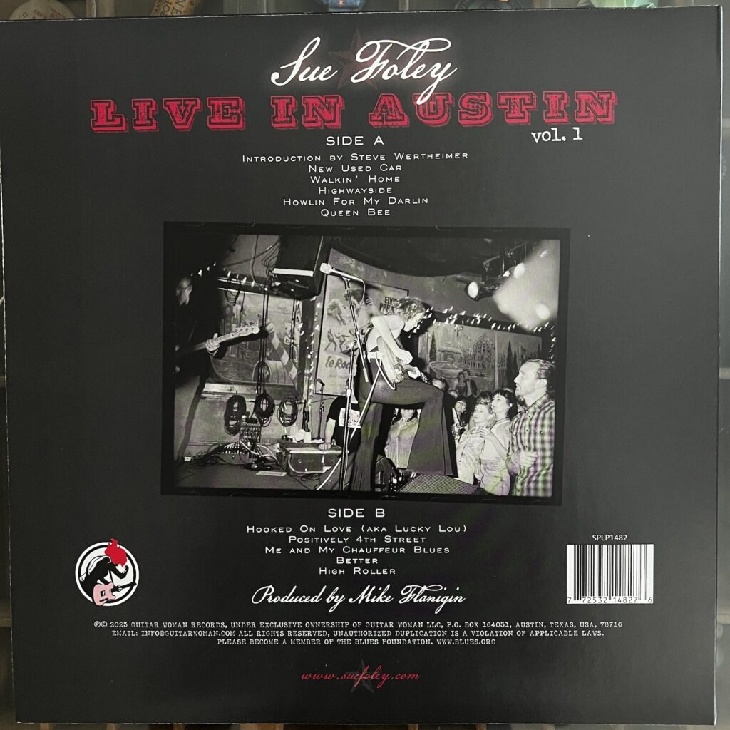 Live In Austin back cover