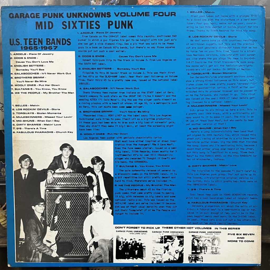 Garage Punk Unknowns back cover