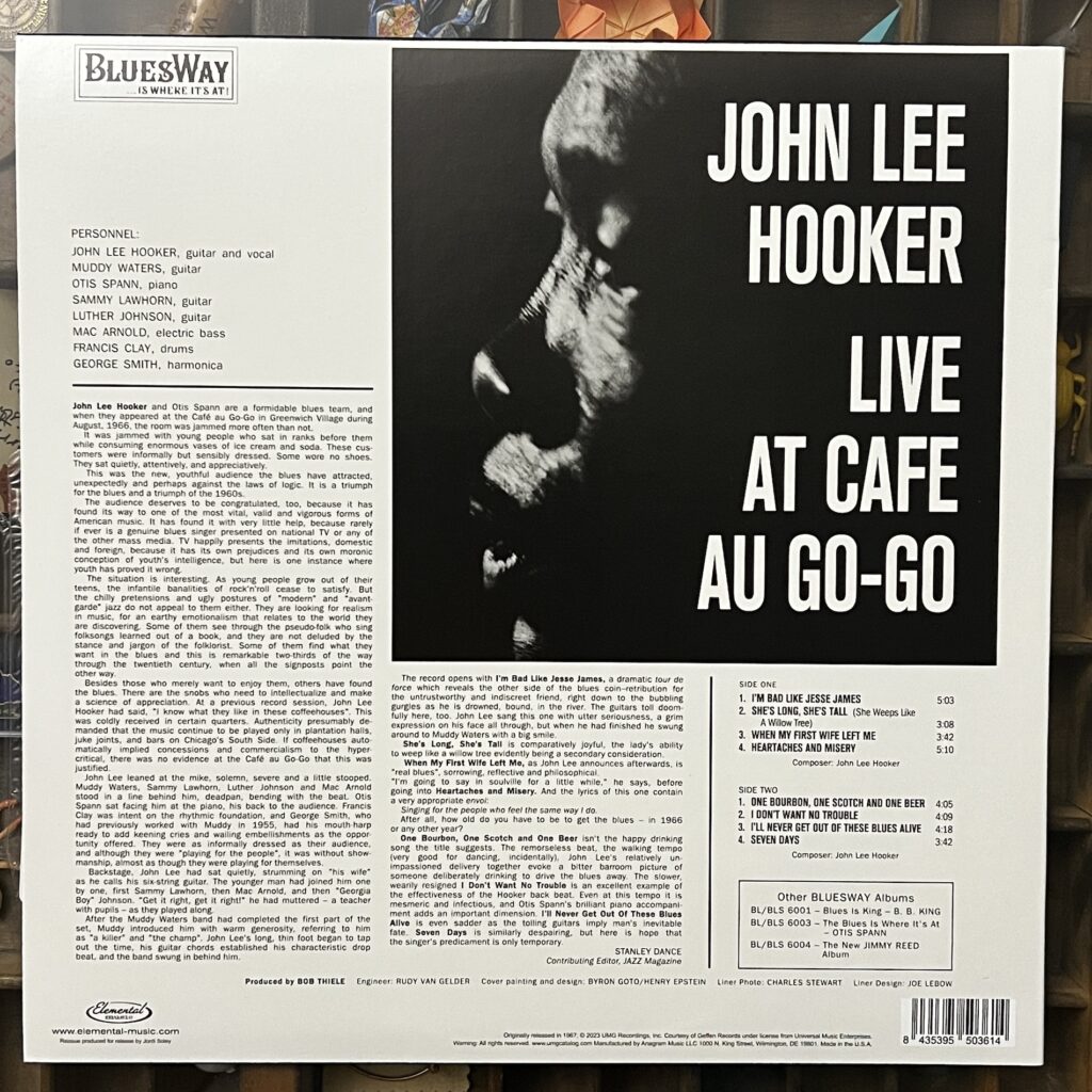 Live at Cafe Au-Go-Go back cover