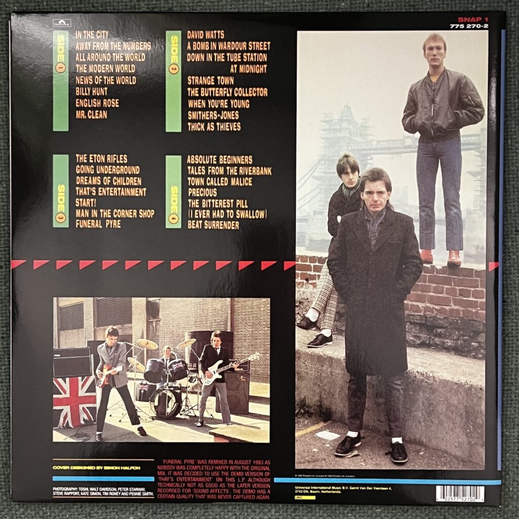 The Jam – Snap! back cover