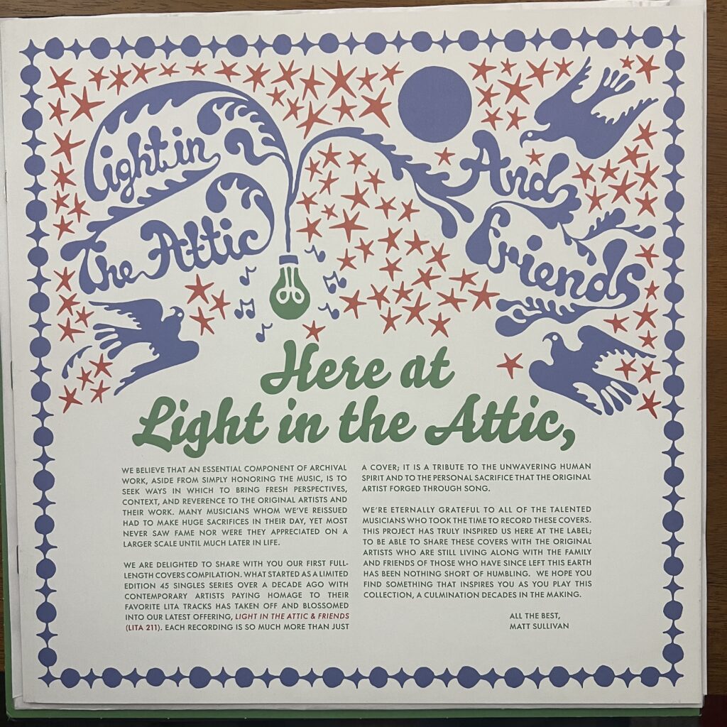 Light In the Attic and Friends booklet