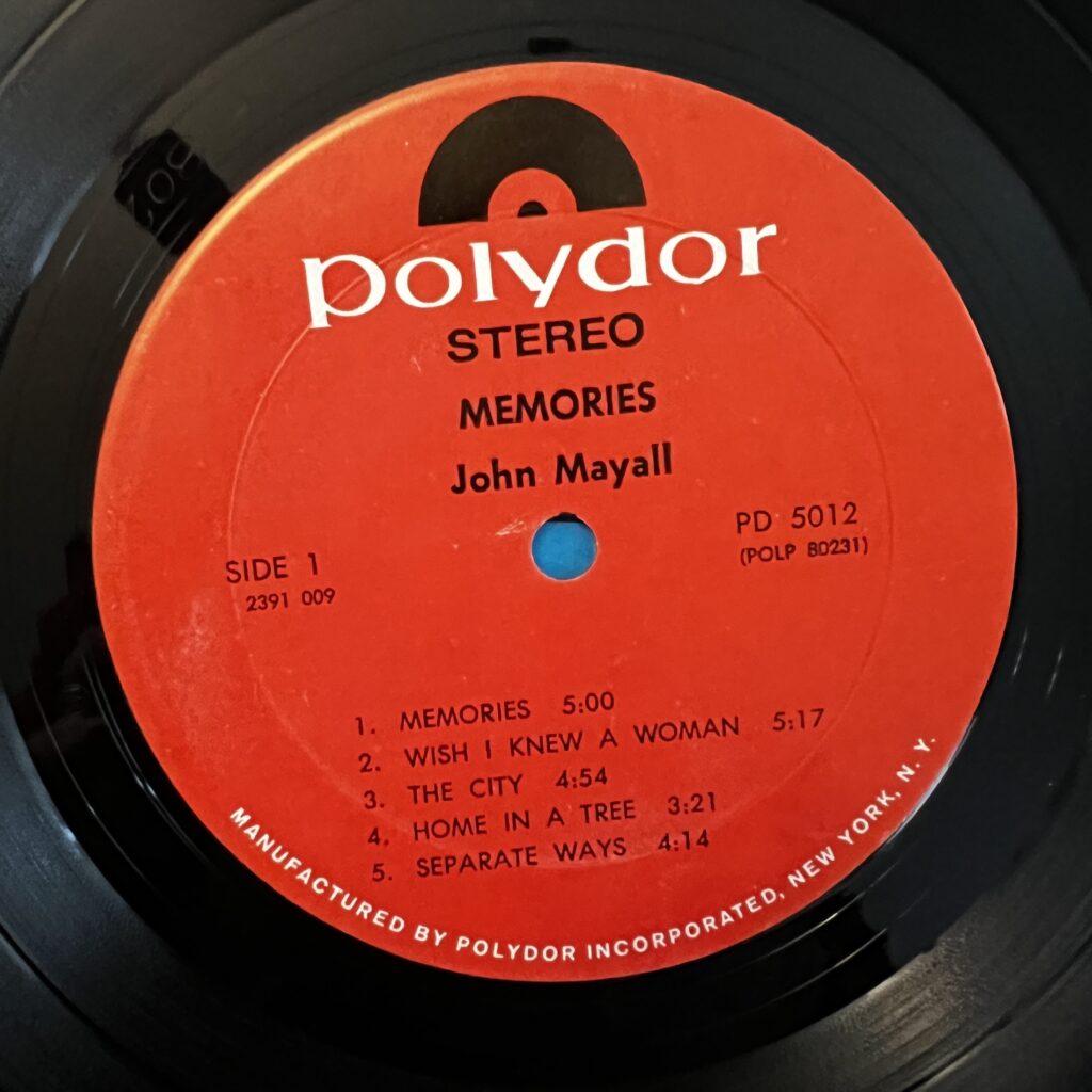 Memories Polydor label