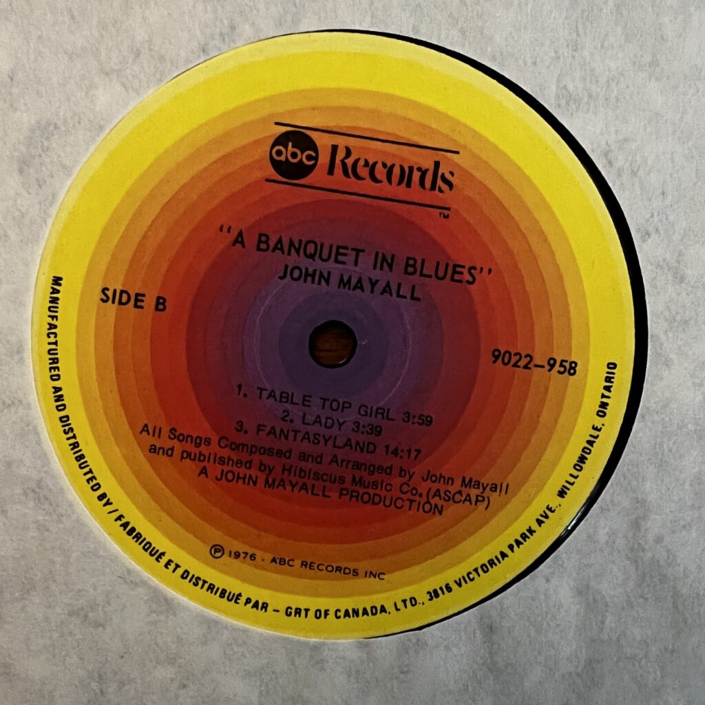 A Banquet In Blues label