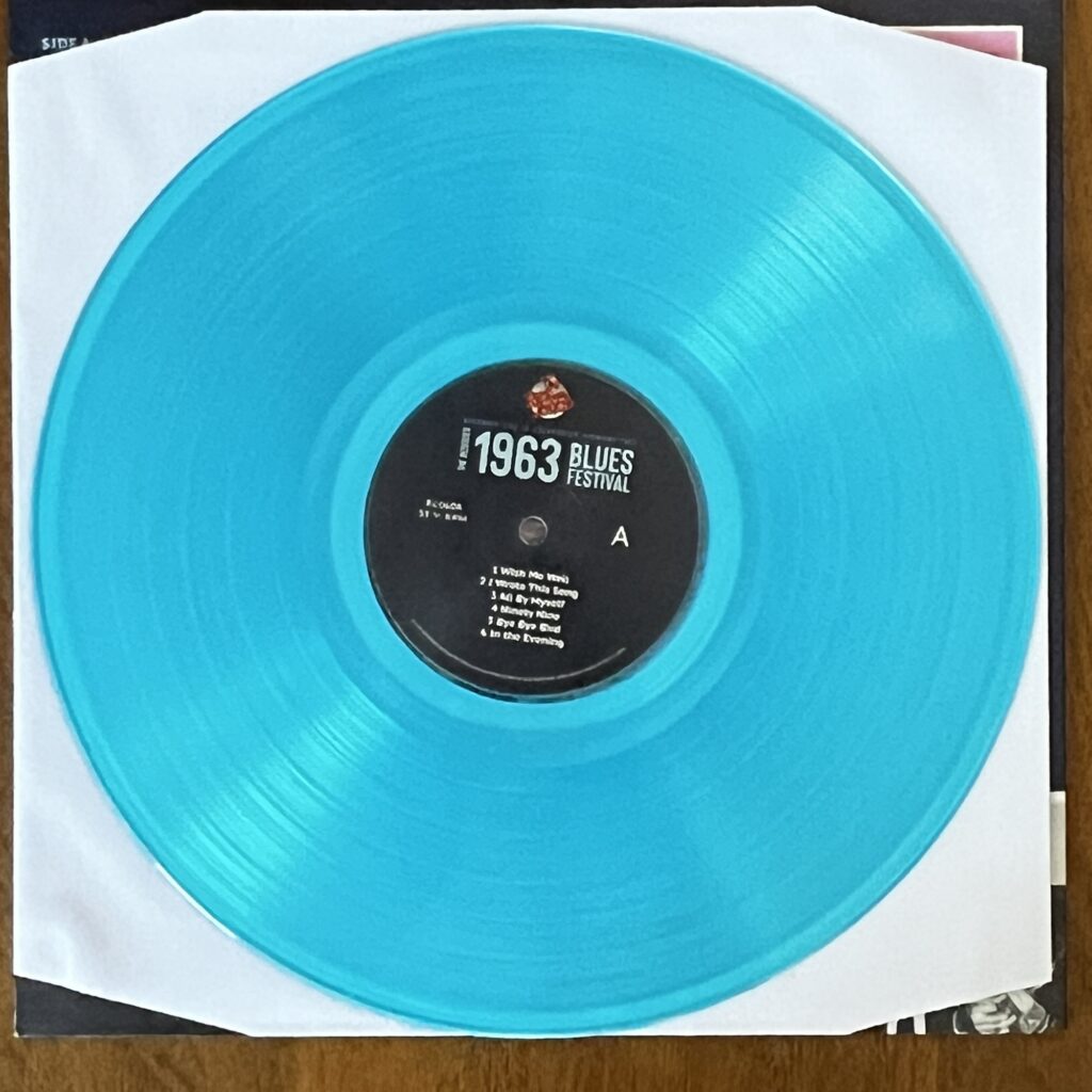 1963 Blues festival very light blue colored vinyl